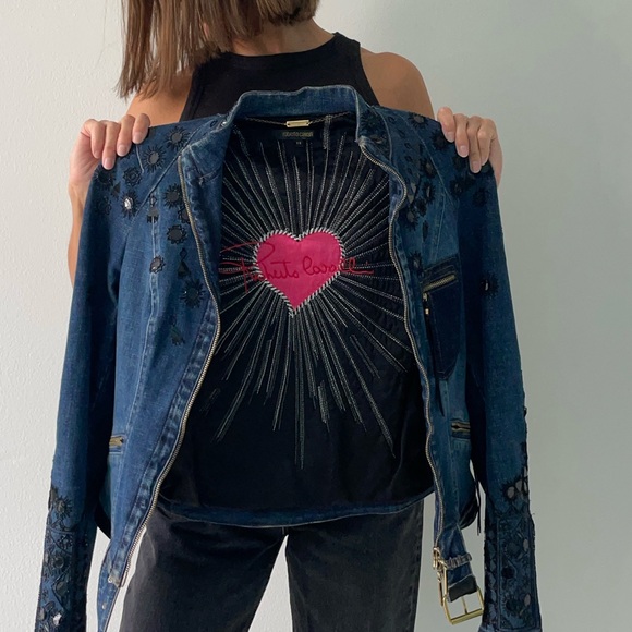 Vintage Rare Roberto Cavalli Denim jacket XS - Picture 3 of 14
